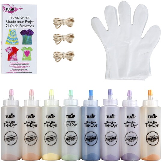 TULIP; One-Step Tie-Dye Kit Tulip Fabric Dye 44269 Fdy Lg 2.75Oz Ice Cream Shoppe 8-Color Kit, Pastel; Category:Tie Dye & Fabric Dye; Image:1